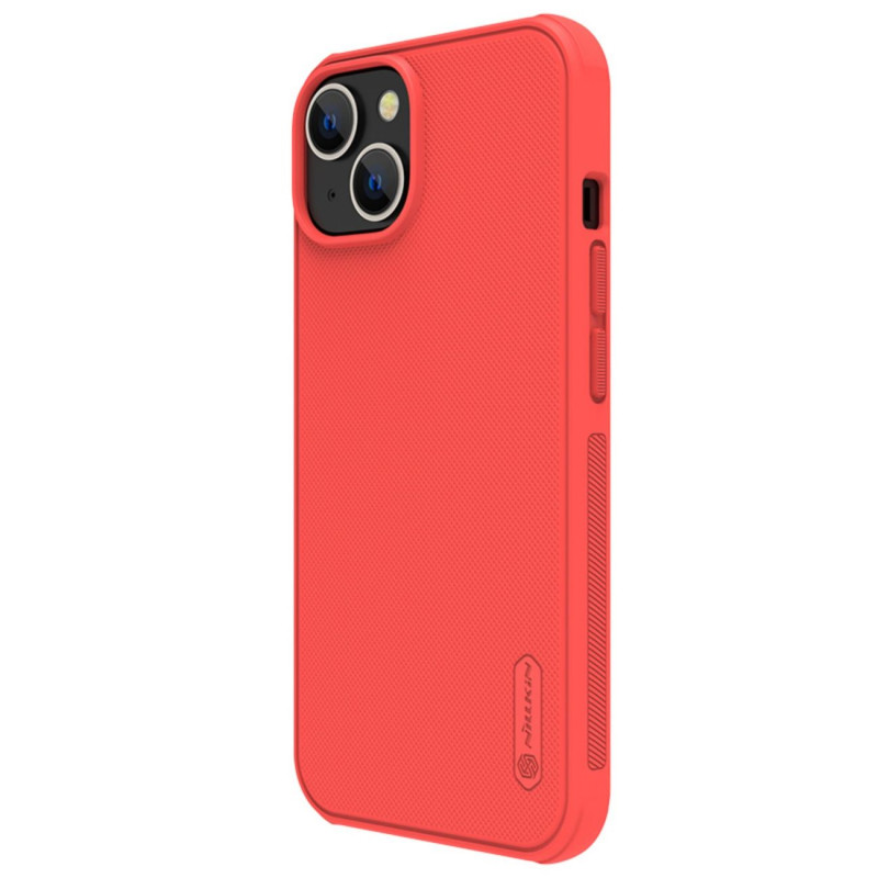 Nillkin Super Frosted Shield Pro dėklas, skirtas iPhone 14 Plus, galinis dangtelis, raudonas