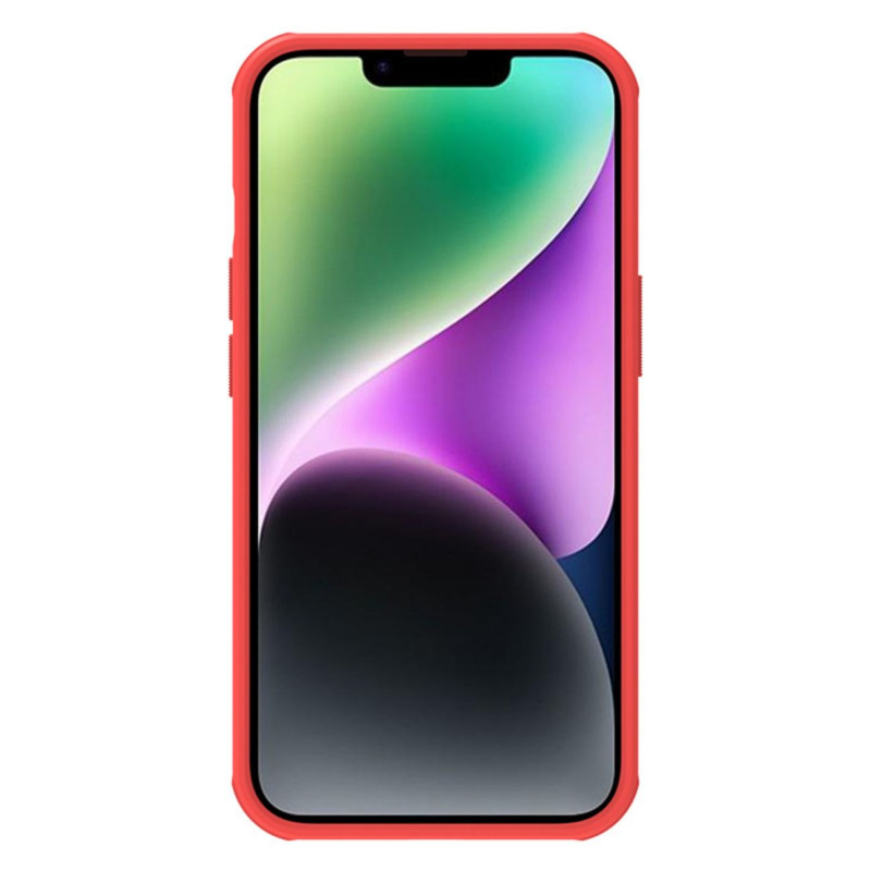 Nillkin Super Frosted Shield Pro dėklas, skirtas iPhone 14 Plus, galinis dangtelis, raudonas