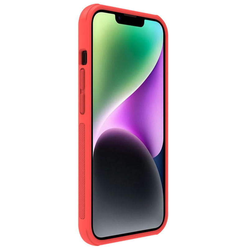 Nillkin Super Frosted Shield Pro dėklas, skirtas iPhone 14 Plus, galinis dangtelis, raudonas