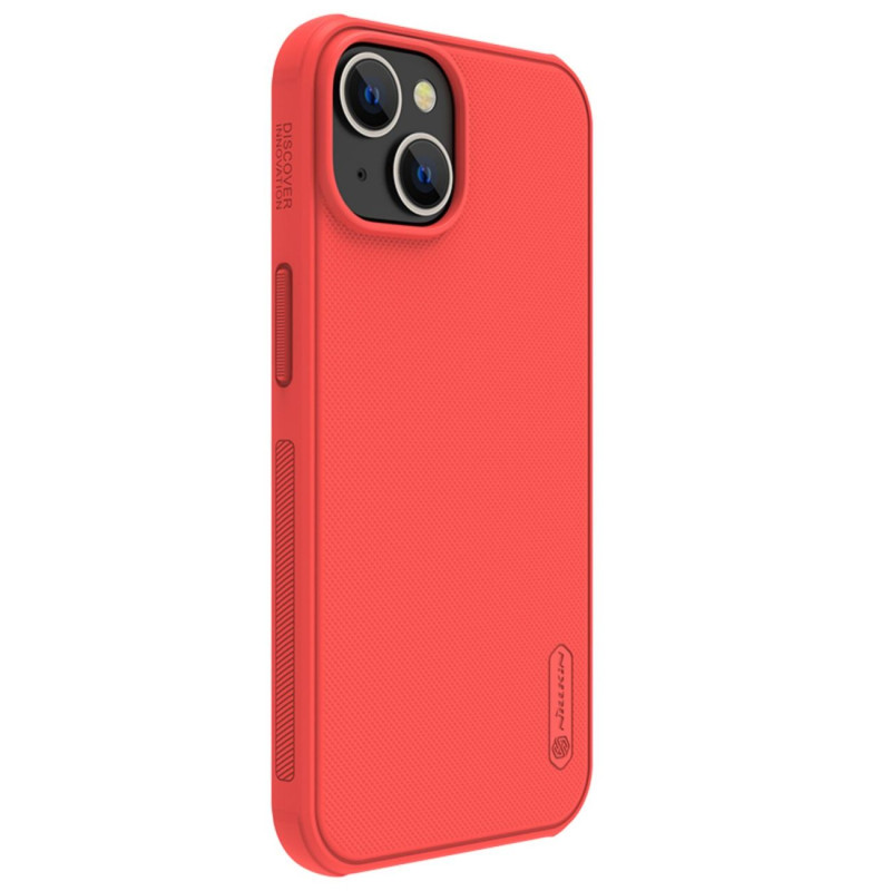 Nillkin Super Frosted Shield Pro dėklas, skirtas iPhone 14 Plus, galinis dangtelis, raudonas