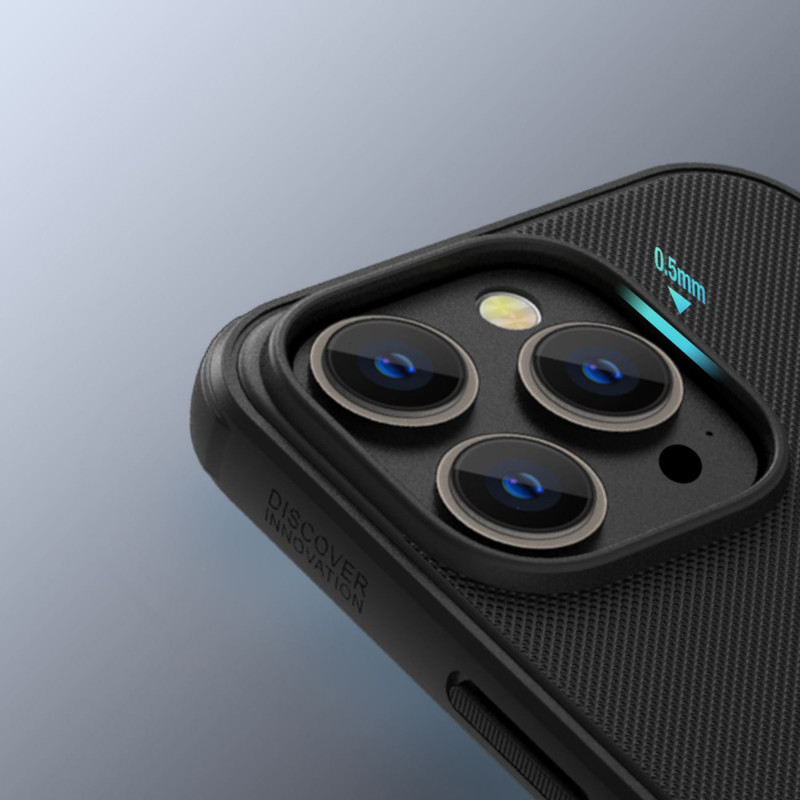 Nillkin Super Frosted Shield Pro dėklas iPhone 14 Pro Max galinis dangtelis juodas