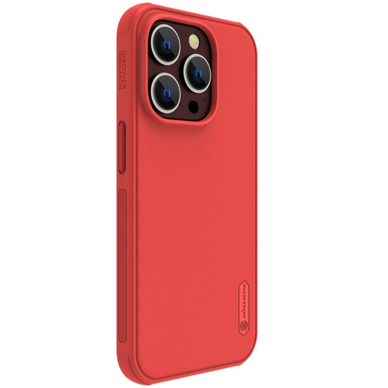 Nillkin Super Frosted Shield Pro dėklas skirtas iPhone 14 Pro Max, galinis dangtelis, raudonas