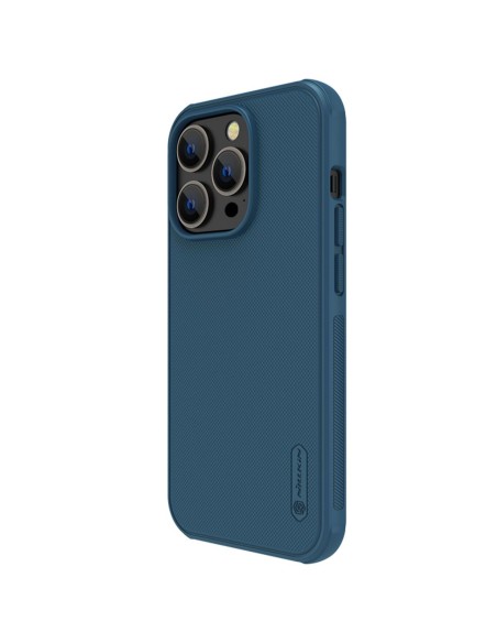 Nillkin Super Frosted Shield Pro magnetinis dėklas, skirtas iPhone 14 Pro su MagSafe magnetine mėlyna spalva