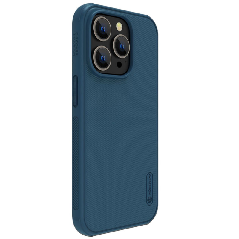 Nillkin Super Frosted Shield Pro magnetinis dėklas, skirtas iPhone 14 Pro su MagSafe magnetine mėlyna spalva