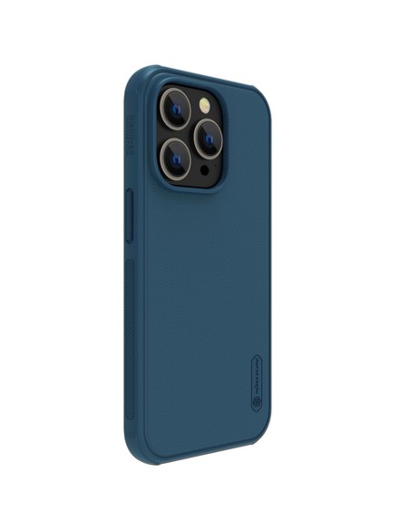 Nillkin Super Frosted Shield Pro magnetinis dėklas, skirtas iPhone 14 Pro su MagSafe magnetine mėlyna spalva