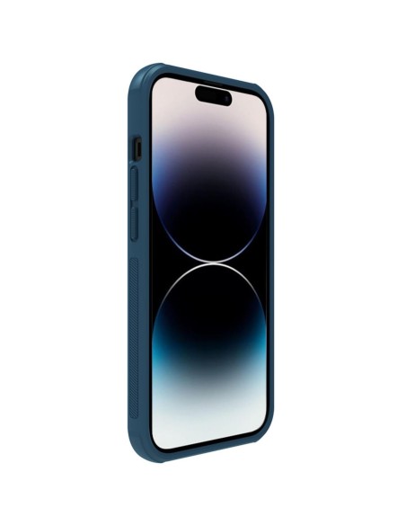 Nillkin Super Frosted Shield Pro magnetinis dėklas, skirtas iPhone 14 Pro su MagSafe magnetine mėlyna spalva