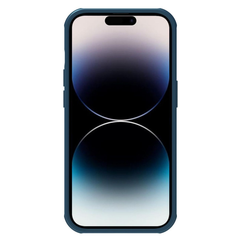 Nillkin Super Frosted Shield Pro magnetinis dėklas, skirtas iPhone 14 Pro su MagSafe magnetine mėlyna spalva