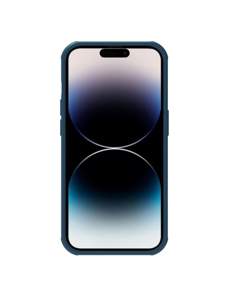 Nillkin Super Frosted Shield Pro magnetinis dėklas, skirtas iPhone 14 Pro su MagSafe magnetine mėlyna spalva