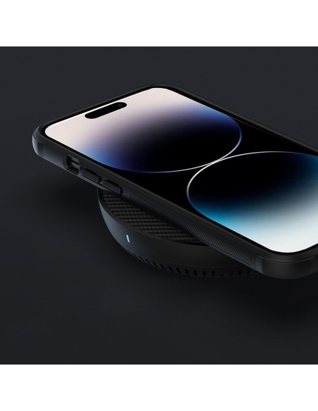 Nillkin Super Frosted Shield Pro magnetinis dėklas, skirtas iPhone 14 Pro su MagSafe magnetine mėlyna spalva