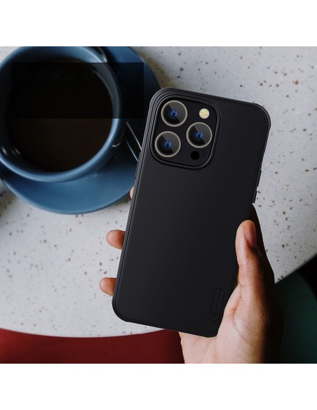 Nillkin Super Frosted Shield Pro magnetinis dėklas, skirtas iPhone 14 Pro su MagSafe magnetine mėlyna spalva
