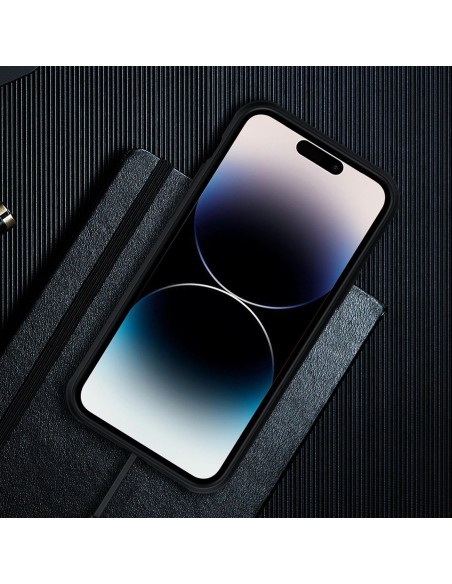 Nillkin Super Frosted Shield Pro magnetinis dėklas, skirtas iPhone 14 Pro su MagSafe magnetine mėlyna spalva