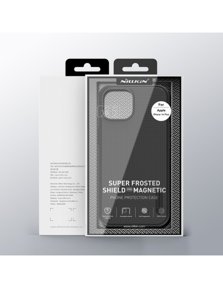 Nillkin Super Frosted Shield Pro magnetinis dėklas, skirtas iPhone 14 Plus su MagSafe magnetine juoda Nillkin Super Frosted Shield Pro magnetinis dėklas, skirtas iPhone 14 Plus su MagSafe magnetine juoda