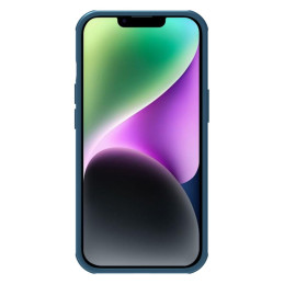 Nillkin Super Frosted Shield Pro magnetinis dėklas, skirtas iPhone 14 Plus su MagSafe magnetine mėlyna spalva