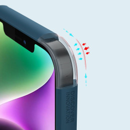 Nillkin Super Frosted Shield Pro magnetinis dėklas, skirtas iPhone 14 Plus su MagSafe magnetine mėlyna spalva