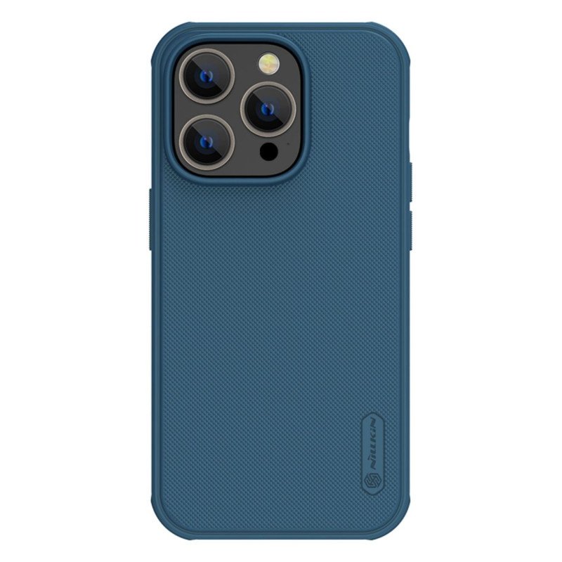 Nillkin Super Frosted Shield Pro magnetinis dėklas, skirtas iPhone 14 Pro Max su MagSafe magnetine mėlyna spalva