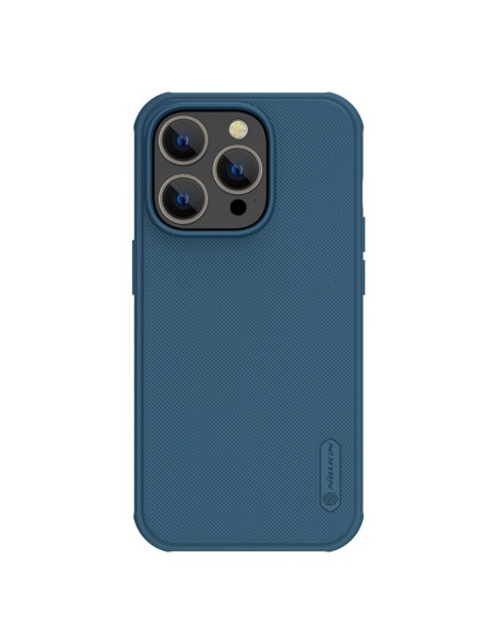 Nillkin Super Frosted Shield Pro magnetinis dėklas, skirtas iPhone 14 Pro Max su MagSafe magnetine mėlyna spalva