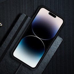 Nillkin Super Frosted Shield Pro magnetinis dėklas, skirtas iPhone 14 Pro Max su MagSafe magnetine mėlyna spalva