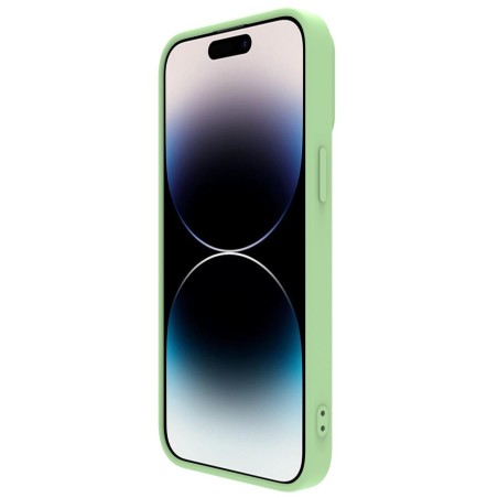 Nillkin CamShield magnetinis silikoninis dėklas iPhone 14 Pro magnetinis MagSafe dangtelis su fotoaparato apsauga žalia Nillkin CamShield magnetinis silikoninis dėklas iPhone 14 Pro magnetinis MagSafe dangtelis su fotoaparato apsauga žalia