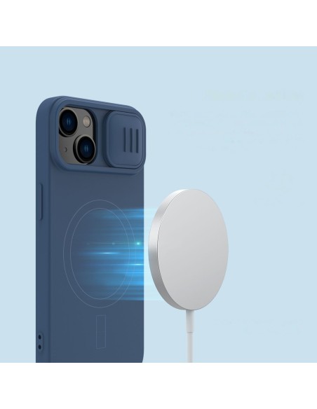 Nillkin CamShield magnetinis silikoninis dėklas iPhone 14 Plus magnetinis MagSafe dangtelis su fotoaparato apsauga juoda Nillkin CamShield magnetinis silikoninis dėklas iPhone 14 Plus magnetinis MagSafe dangtelis su fotoaparato apsauga juoda