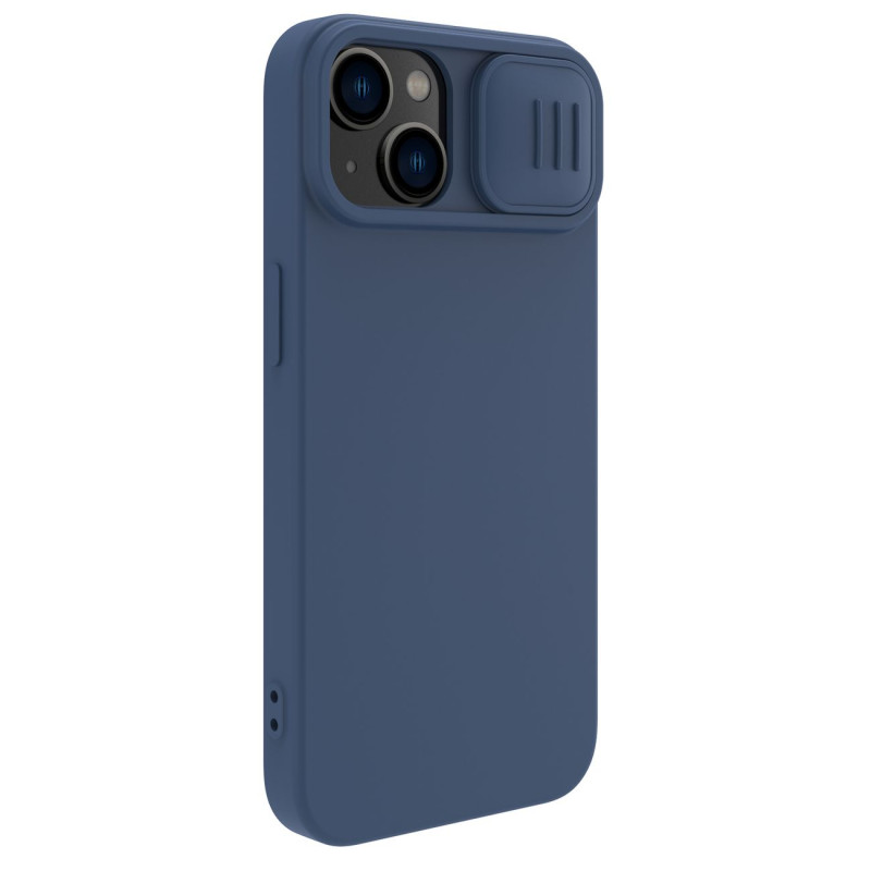 Nillkin CamShield magnetinis silikoninis dėklas iPhone 14 Plus magnetinis MagSafe dangtelis su fotoaparato apsauga mėlyn...