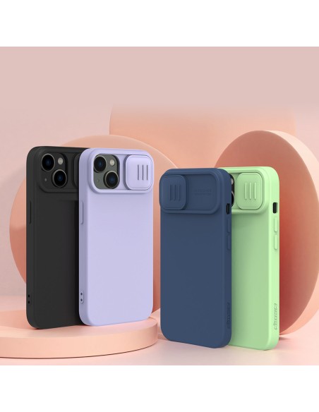 Nillkin CamShield magnetinis silikoninis dėklas iPhone 14 Plus magnetinis MagSafe dangtelis su fotoaparato apsauga mėlyn... Nillkin CamShield magnetinis silikoninis dėklas iPhone 14 Plus magnetinis MagSafe dangtelis su fotoaparato apsauga mėlyn...