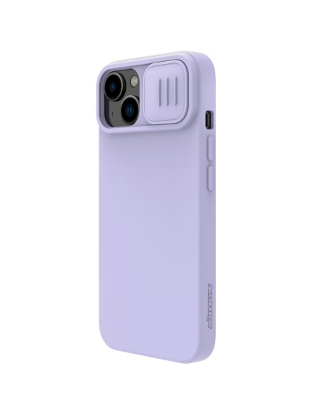 Nillkin CamShield magnetinis silikoninis dėklas iPhone 14 Plus magnetinis MagSafe fotoaparato dangtelis violetinis Nillkin CamShield magnetinis silikoninis dėklas iPhone 14 Plus magnetinis MagSafe fotoaparato dangtelis violetinis