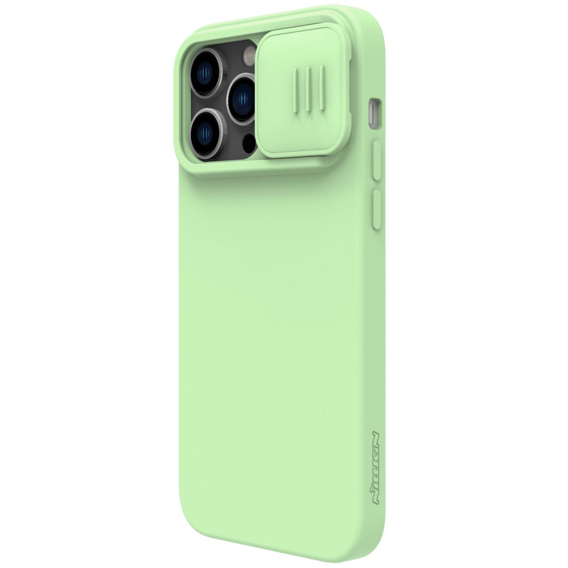Nillkin CamShield magnetinis silikoninis dėklas iPhone 14 Pro Max magnetinis MagSafe dangtelis su fotoaparato apsauga ža...