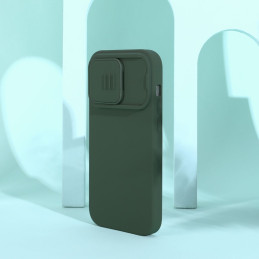 Nillkin CamShield magnetinis silikoninis dėklas iPhone 14 Pro Max magnetinis MagSafe dangtelis su fotoaparato apsauga ža...