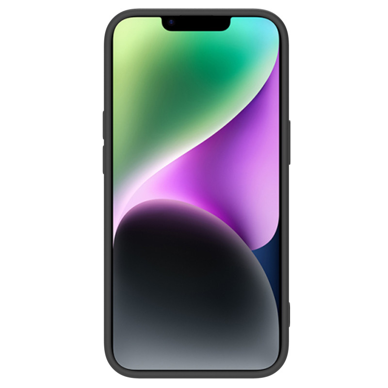 Nillkin CamShield šilkinis silikoninis dėklas iPhone 14 dėklo dangtelis su fotoaparato apsauga juoda