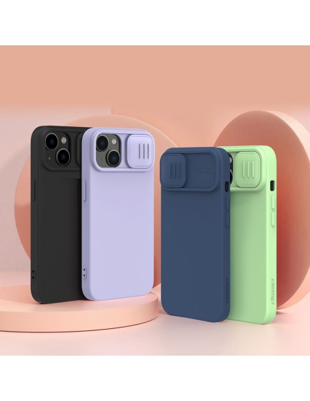 Nillkin CamShield šilkinis silikoninis dėklas iPhone 14 dėklo dangtelis su fotoaparato apsauga juoda Nillkin CamShield šilkinis silikoninis dėklas iPhone 14 dėklo dangtelis su fotoaparato apsauga juoda