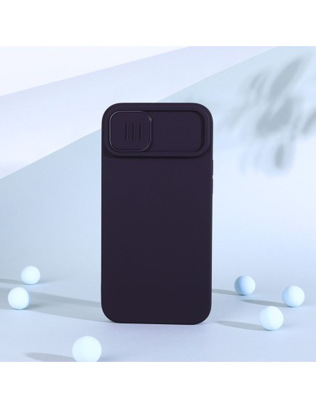 Nillkin CamShield šilkinis silikoninis dėklas iPhone 14 dėklo dangtelis su fotoaparato apsauga juoda Nillkin CamShield šilkinis silikoninis dėklas iPhone 14 dėklo dangtelis su fotoaparato apsauga juoda