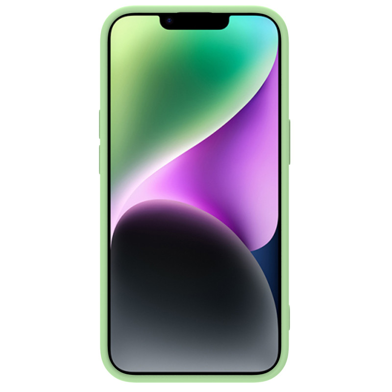 Nillkin CamShield Silky Silicone Case iPhone 14 dėklo dangtelis su fotoaparato dangteliu žalias