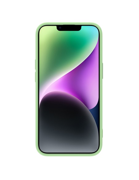 Nillkin CamShield Silky Silicone Case iPhone 14 dėklo dangtelis su fotoaparato dangteliu žalias Nillkin CamShield Silky Silicone Case iPhone 14 dėklo dangtelis su fotoaparato dangteliu žalias