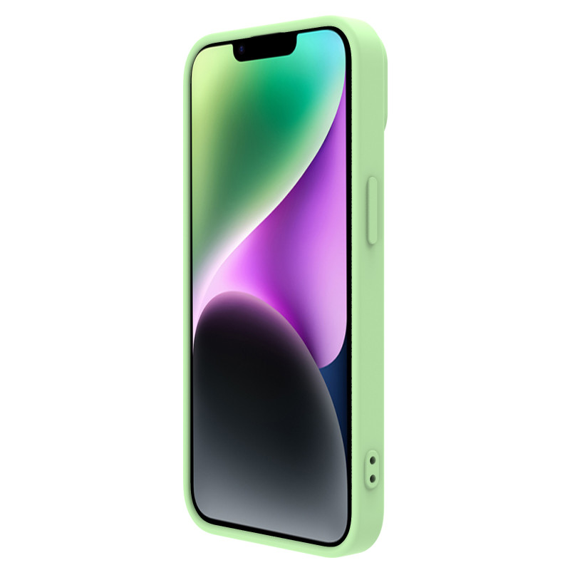 Nillkin CamShield Silky Silicone Case iPhone 14 dėklo dangtelis su fotoaparato dangteliu žalias