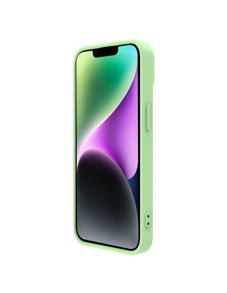 Nillkin CamShield Silky Silicone Case iPhone 14 dėklo dangtelis su fotoaparato dangteliu žalias Nillkin CamShield Silky Silicone Case iPhone 14 dėklo dangtelis su fotoaparato dangteliu žalias