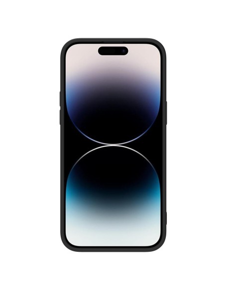 „Nillkin CamShield Silky“ silikoninis dėklas „iPhone 14 Pro“ dėklas su fotoaparato apsauga, juoda