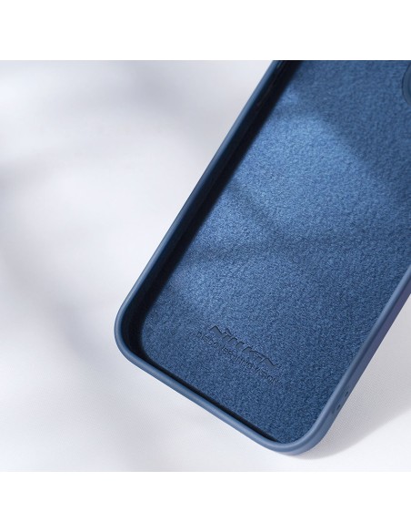 „Nillkin CamShield Silky“ silikoninis dėklas „iPhone 14 Pro“ dėklas su fotoaparato apsauga, juoda