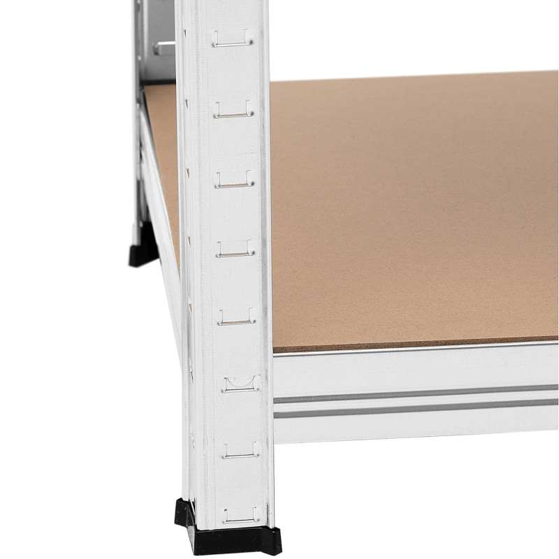 Metalinis stelažas su 5 lentynomis 875 kg 90 x 40 x 180 cm pilka 2 vnt.