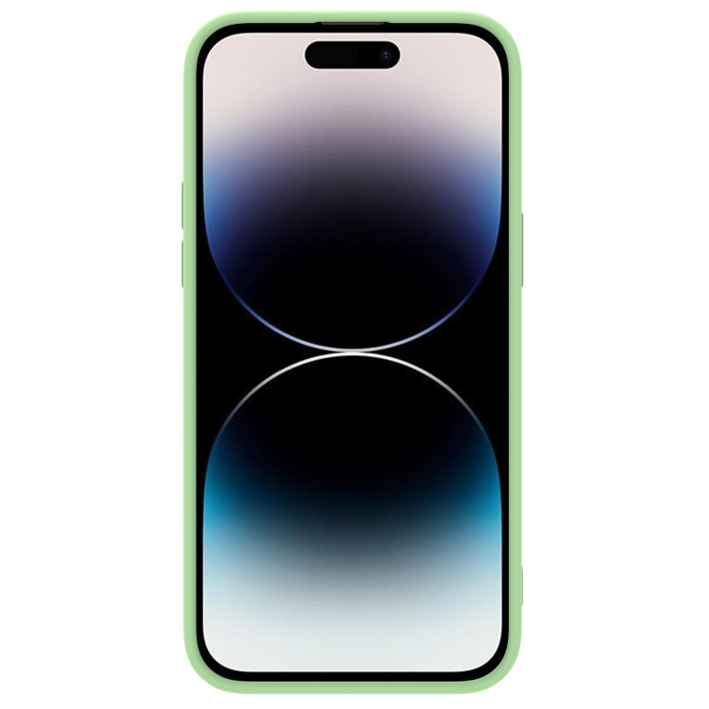 Nillkin CamShield Silky Silicone Case iPhone 14 Pro dėklas su fotoaparato dangteliu žalias