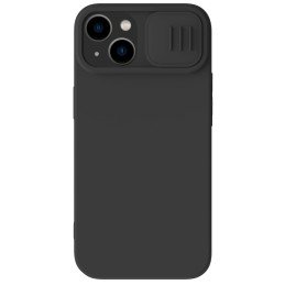 Nillkin CamShield Silky Silicone Case iPhone 14 Plus dėklas su fotoaparato apsauga juoda