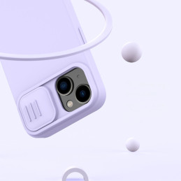 Nillkin CamShield Silky Silicone Case iPhone 14 Plus dėklas su fotoaparato dangteliu žalias