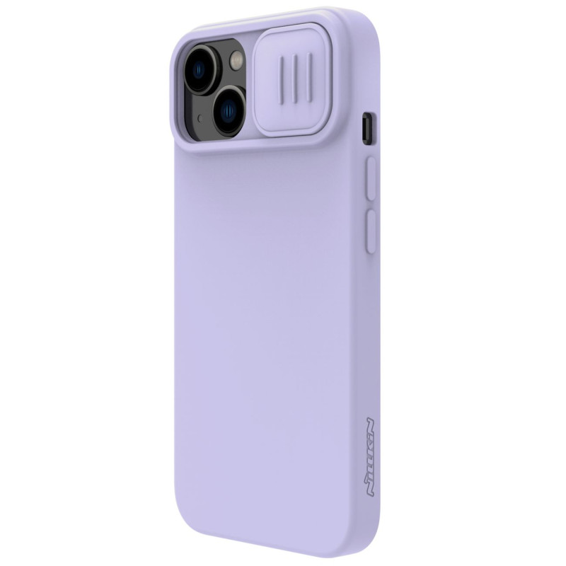 Nillkin CamShield Silky Silicone Case iPhone 14 Plus dėklas su fotoaparato apsauga, violetinė