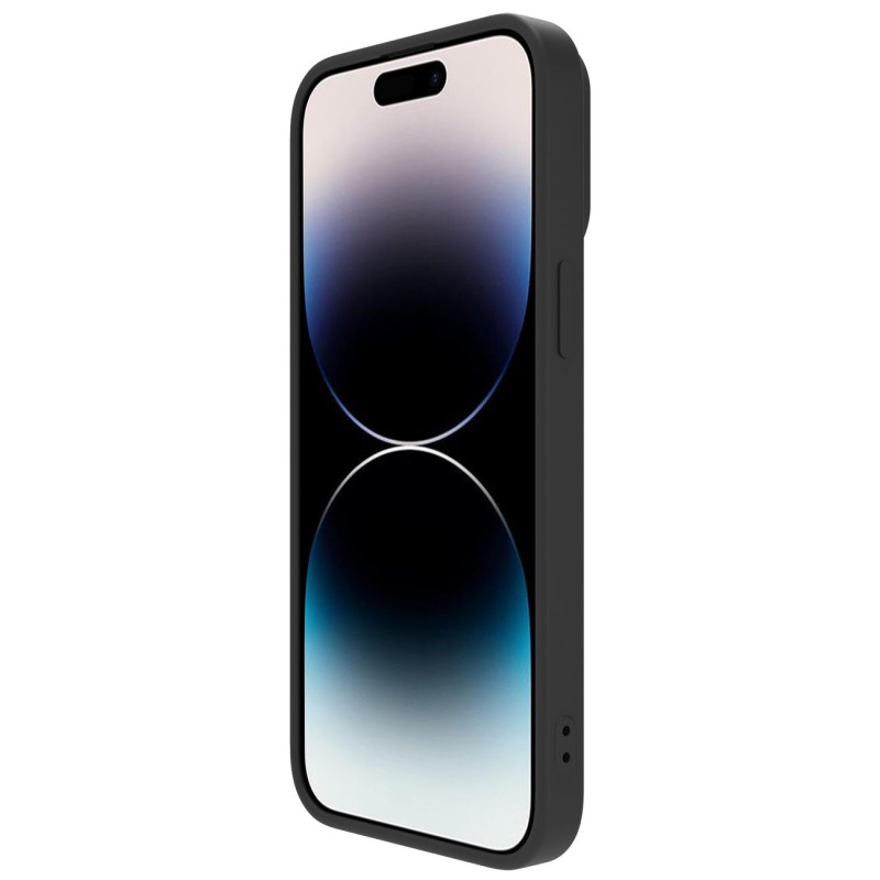 „Nillkin CamShield Silky“ silikoninis dėklas „iPhone 14 Pro Max“ dėklas su fotoaparato apsauga, juoda