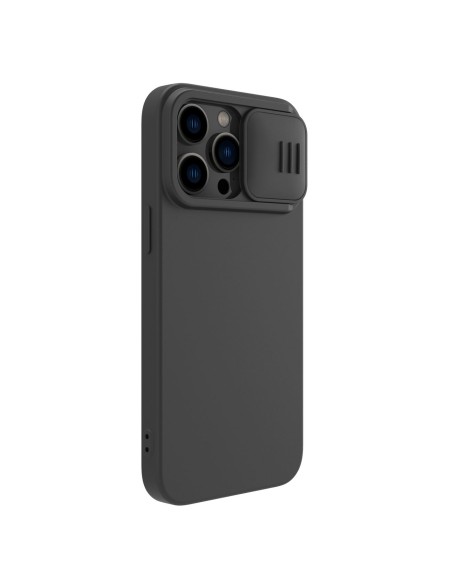 „Nillkin CamShield Silky“ silikoninis dėklas „iPhone 14 Pro Max“ dėklas su fotoaparato apsauga, juoda „Nillkin CamShield Silky“ silikoninis dėklas „iPhone 14 Pro Max“ dėklas su fotoaparato apsauga, juoda