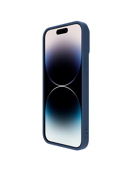 Nillkin CamShield Silky Silicone Case iPhone 14 Pro Max silikoninis dangtelis su fotoaparato apsauga mėlyna Nillkin CamShield Silky Silicone Case iPhone 14 Pro Max silikoninis dangtelis su fotoaparato apsauga mėlyna