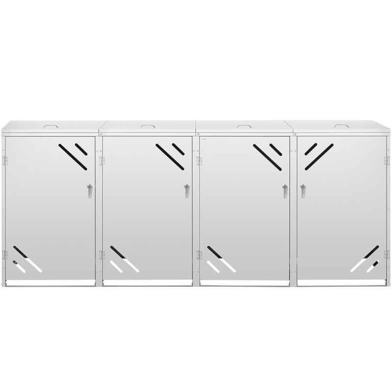 Keturvietis šiukšliadėžės dangtis su įstrižomis skylutėmis PLIENAS 4x 240 l