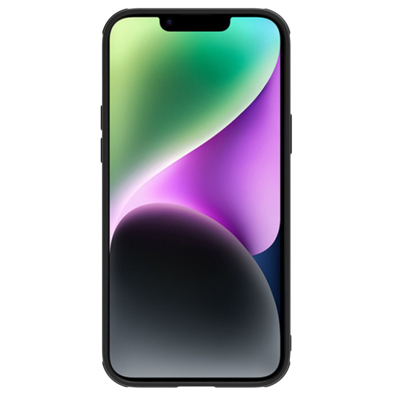 Nillkin CamShield Leather S Case iPhone 14 dėklo dangtelis su fotoaparato dangteliu juodas