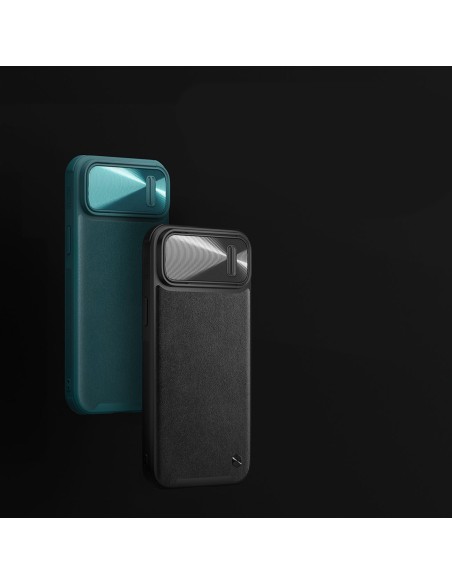 Nillkin CamShield Leather S Case iPhone 14 dėklo dangtelis su fotoaparato dangteliu juodas Nillkin CamShield Leather S Case iPhone 14 dėklo dangtelis su fotoaparato dangteliu juodas