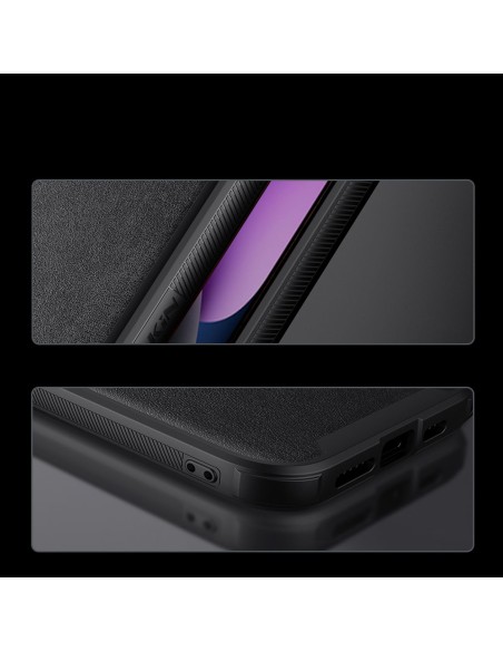 Nillkin CamShield Leather S Case iPhone 14 dėklo dangtelis su fotoaparato dangteliu juodas Nillkin CamShield Leather S Case iPhone 14 dėklo dangtelis su fotoaparato dangteliu juodas