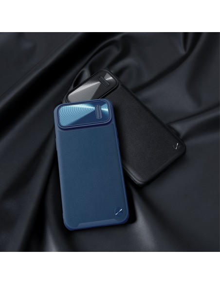 Nillkin CamShield Leather S Case iPhone 14 dėklo dangtelis su fotoaparato dangteliu juodas Nillkin CamShield Leather S Case iPhone 14 dėklo dangtelis su fotoaparato dangteliu juodas